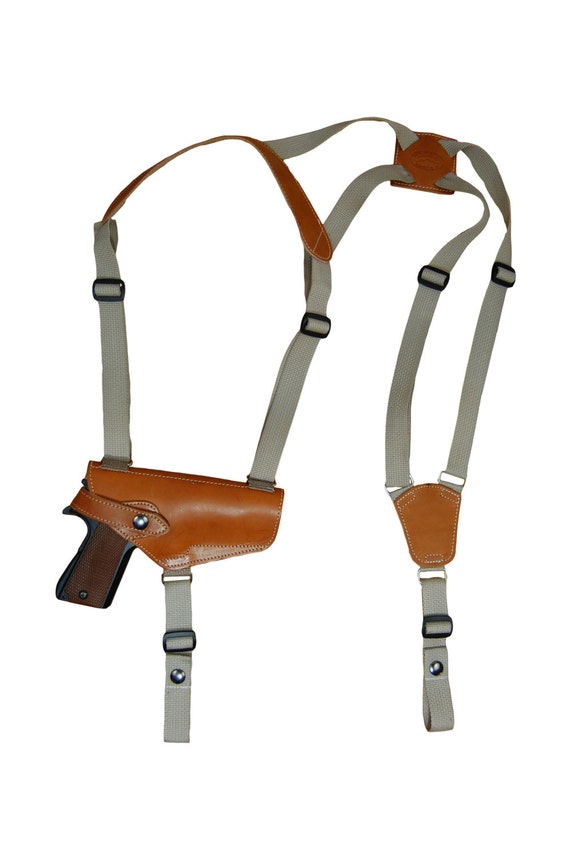 NEW Barsony Vertical Tan Leather Shoulder Holster Ruger Star Full Size 40 45