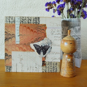 Vintage Butterfly Original Collage