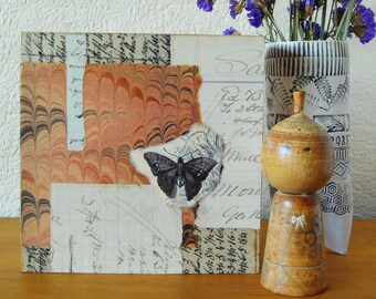 Vintage Butterfly Original Collage