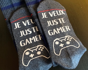 Gamer socks for men, funny gift for gamers, for father, boyfriend, husband, brother, funny message socks