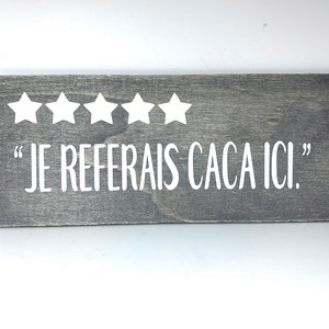 small wood sign, french text, bathroom decoration, bathroom humor, bathroom decor by Felicianation immagine 2