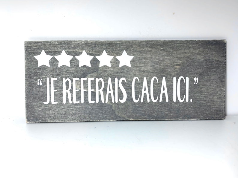 small wood sign, french text, bathroom decoration, bathroom humor, bathroom decor by Felicianation immagine 2