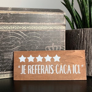 pequeño letrero de madera, texto francés, decoración del baño, humor del baño, decoración del baño por Felicianation imagen 1