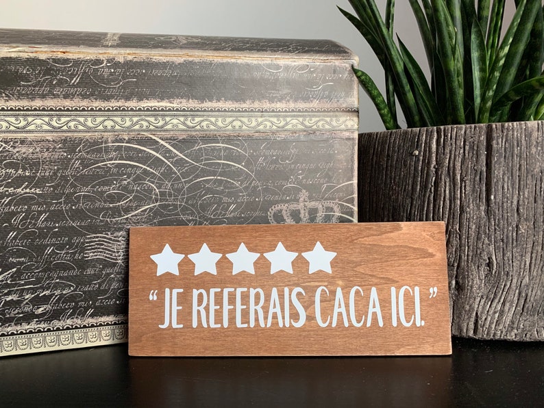 small wood sign, french text, bathroom decoration, bathroom humor, bathroom decor by Felicianation immagine 1