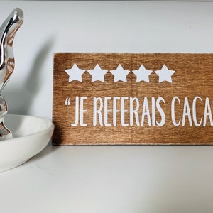 small wood sign, french text, bathroom decoration, bathroom humor, bathroom decor by Felicianation immagine 3