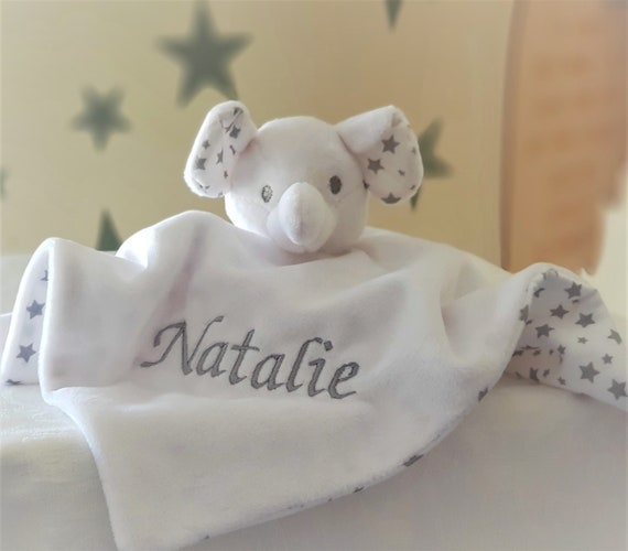 Personalised Snuggle Elephant Blanket Baby Comfort Blanket Etsy