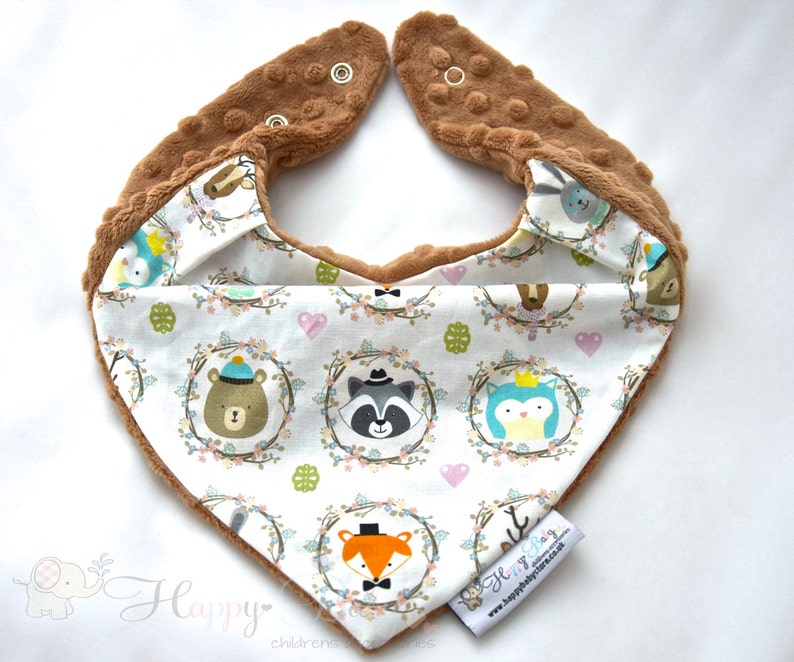 Warm ScarfBaby BandanaBandana BibMinky BibDrool BibsBaby BandanaBaby ShawlRevesible BandanaBaby Accessories WOODLAND ANIMALS