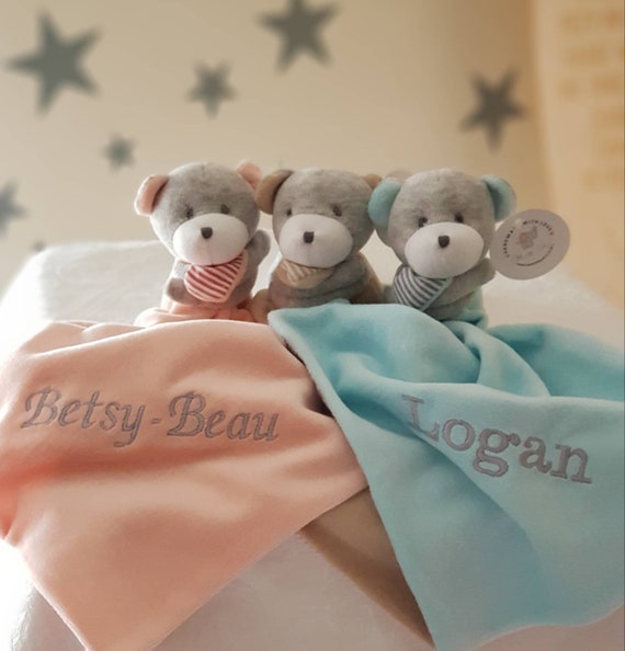 personalised teddy blanket