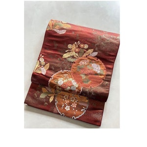 Obi Belt Kimono, Gold Obi, Silk Obi Belt, Vintage Obi, Japanese Fabric, Gold Obi Silk, Fukuro Obi, Gold Obi Sash, Zen