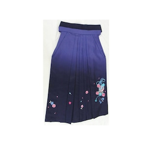 Hakama , Blue Hakama, Womens Kimono Skirt, Floral Hakama, Kimono Pants, Sakura, Japanese Hakama,