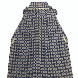 Men’s Hakama, Japanese Hakama, Kimono Pants, Kimono Mens Pants, Kimono Skirts, Dark Blue Hakama, Gold Pine Leaf Pattern