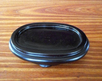 Japanese Vintage Black Wood Display Vase Stand For Ikebana Ikibana Bonsai Buddha statue, Ikebana Stand, Ikebana Wood Stand,