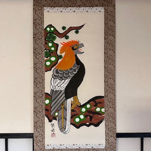 Kakejiku, hanging scroll, Japanese Art, Japanese painting, wall hanging scroll,