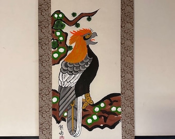 Kakejiku, hanging scroll, Japanese Art, Japanese painting, wall hanging scroll,