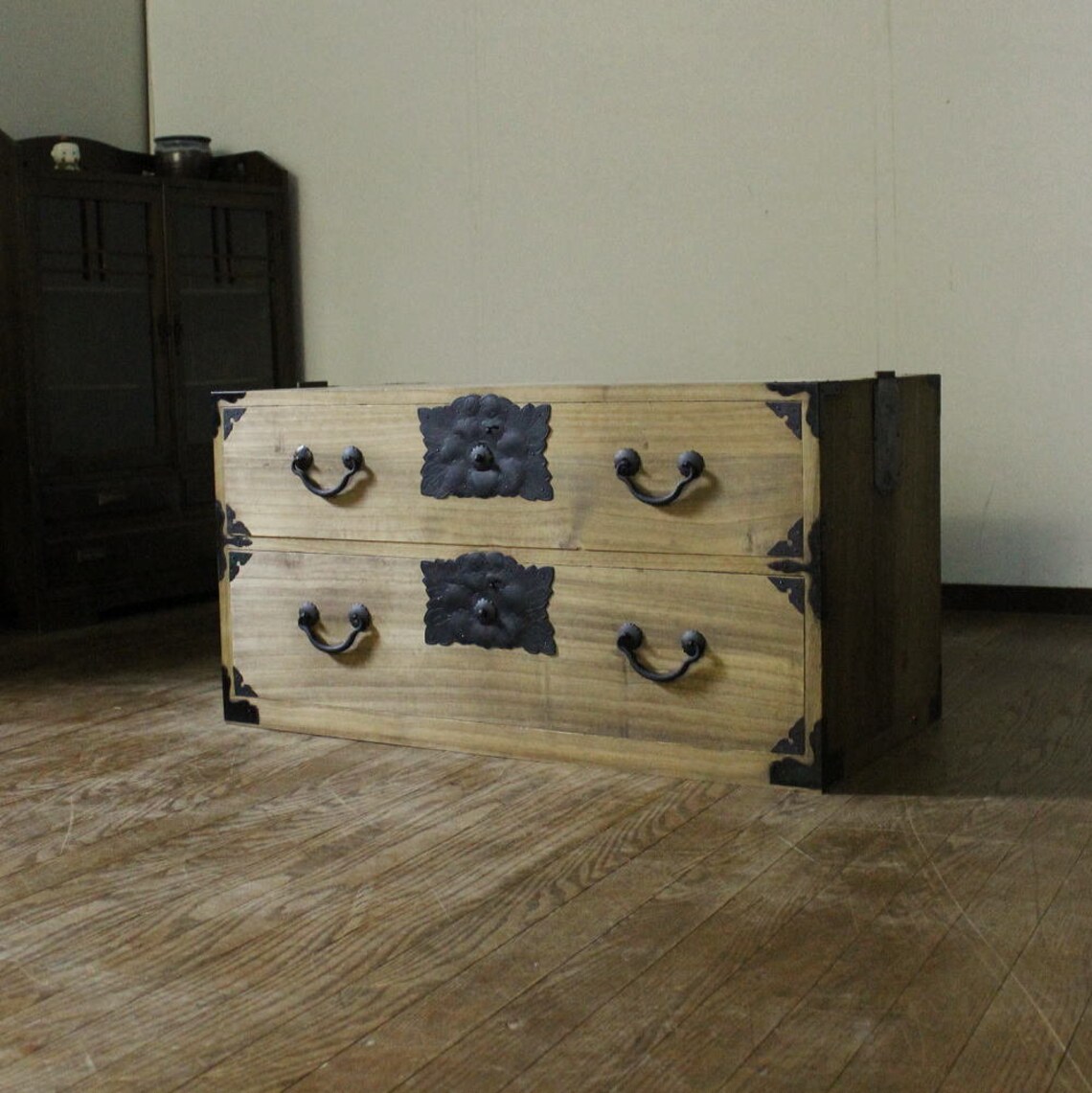 Pecho japonés cofre antiguo Tansu japonés Dansu | Etsy