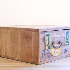 Japanese Medicine Box, Japanese Storage Box, Wood Box, handmade Japan, Antique Japan box, Vintage box, paper box japan, kusuri bako,