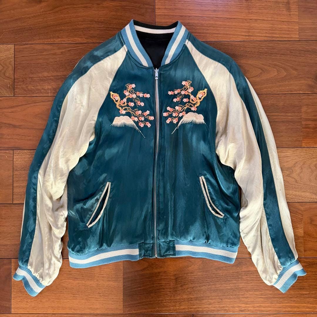 Souvenir Jacket Rayon Unisex M Kyoto Japan Yakuza Sukajyan