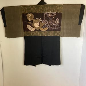 Mens Kimono, Mens Kimono Jacket, Mens haori Jacket, Samurai Kimono, Japanese jacket, Japanese Samurai art, Silk Kimono Mens,