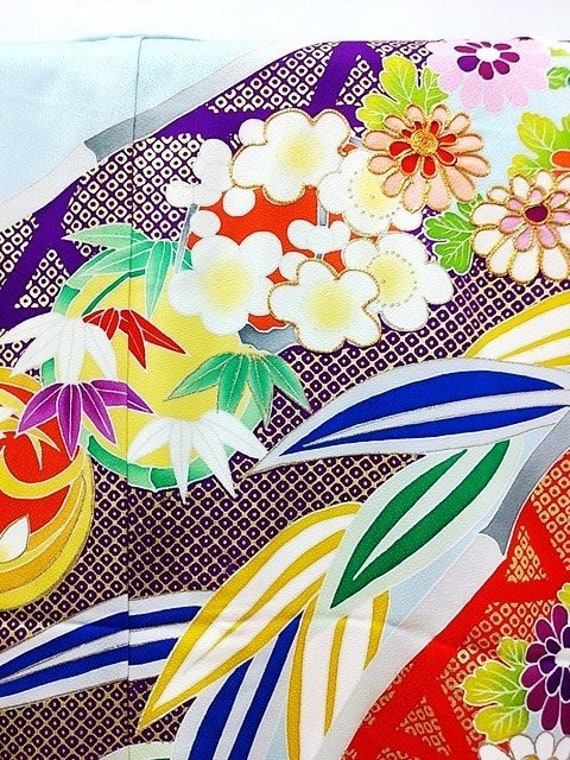 Furisode Kimono, Silk Furisode, Wedding Kimono Dr… - image 8