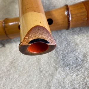 Japanese Instrument Shakuhachi Vertical Bamboo Flute 19inch With Sign japanese-instrument-shakuhachi-vertical-bamboo-flute-19inch-with-sign