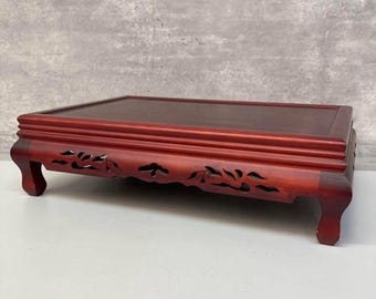 Japanese Vintage brown Wood Display Vase Stand For Ikebana Ikibana Bonsai Buddha statue, Ikebana Stand, Ikebana Wood Stand,