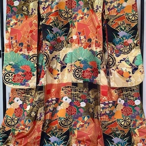 Uchikake Kimono, Hochzeit Kimono, japanische Kimono Robe, japanische Uchikake Kimono, Kimono Gold, Uchikake Gold, Gold Kimono Robe,