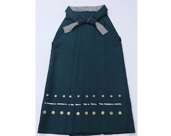 Hakama , Green Hakama, Womens Kimono Skirt, Kimono Pants, Sakura, Japanese Hakama,