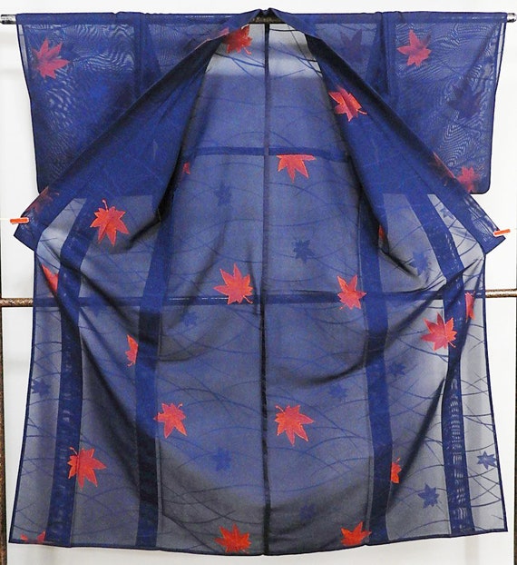 See through batwing kimono Blue, Summer batwing K… - image 3