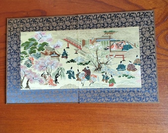 屏風（送料込み）美術品/アンティーク/日本画 アンティーク 日本製 屏風 絵画 小さな屏風 手工芸品 1880年 - Etsy 日本