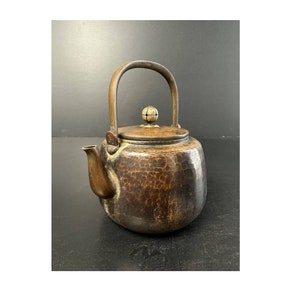 Japanese Copper Teapot, Japanese Tea Kettle, Vintage Kettle, Vintage Teapot, Vintage Copper Pot, Sencha Utensils, Tea Utensils
