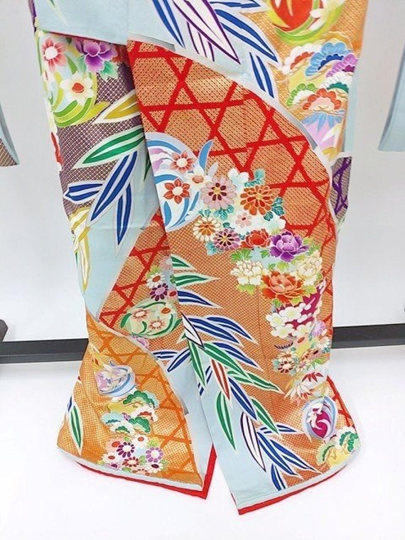 Furisode Kimono, Silk Furisode, Wedding Kimono Dr… - image 6