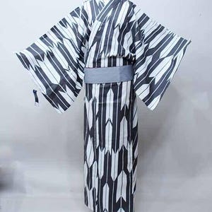 Big Size Mens Yukata Cotton kimono Authentic Japanese Robe, Yukata from Japan, Cotton House Robe,