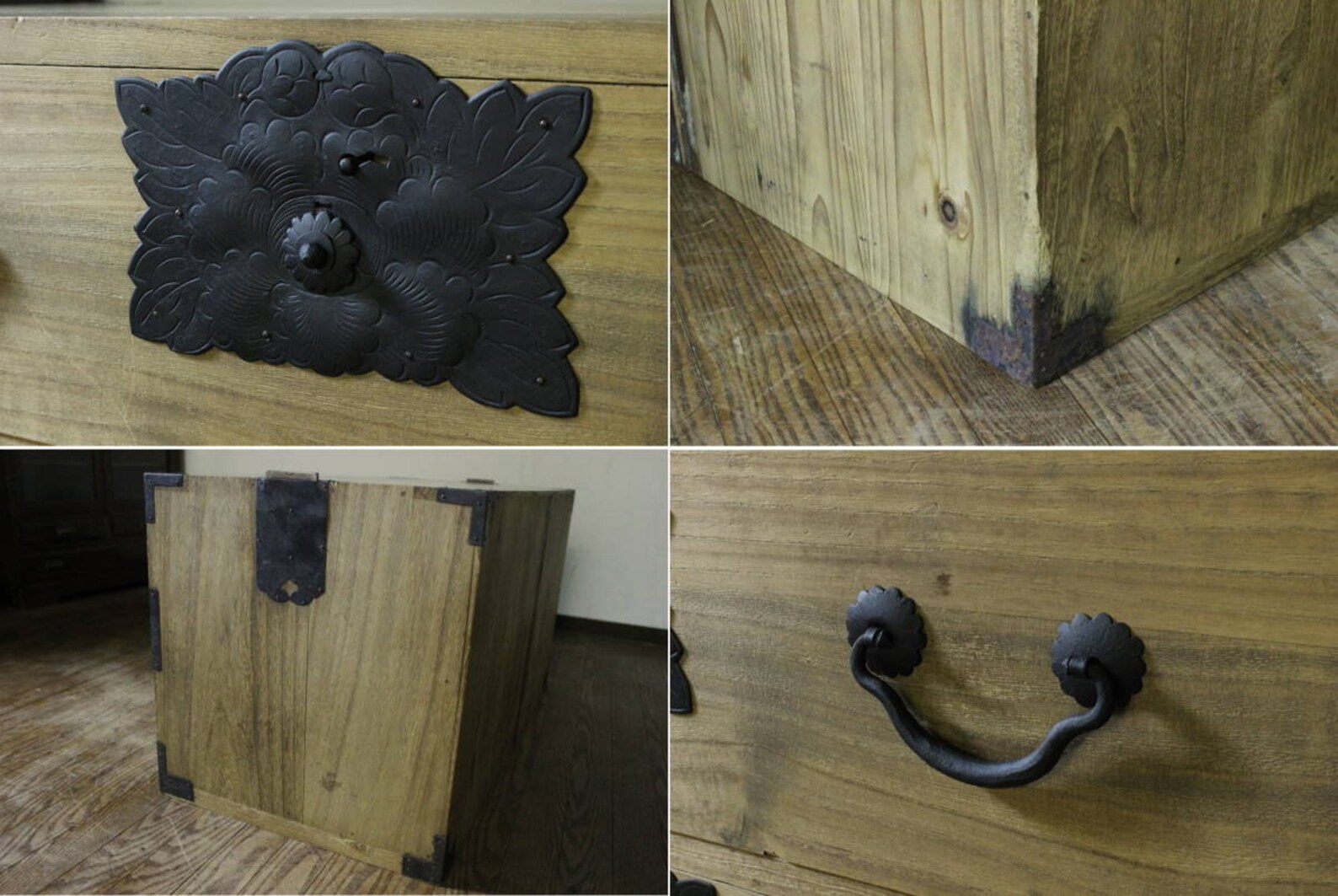 Pecho japonés cofre antiguo Tansu japonés Dansu | Etsy