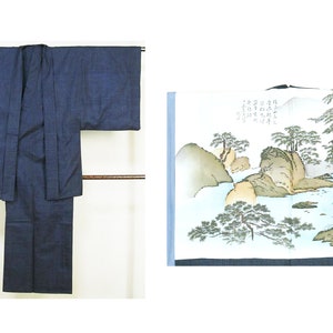 Mens Kimono Set, Blue Kimono Set, Mens Kimono ensemble, Mens Kimono & Jacket, Samurai Kimono, Japanese dress mens, Japanese robe mens