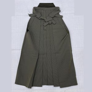 Men’s Hakama, Japanese Hakama, Kimono Pants, Kimono Mens Pants, Kimono Skirts, Striped Hakama, Green Grey Hakama