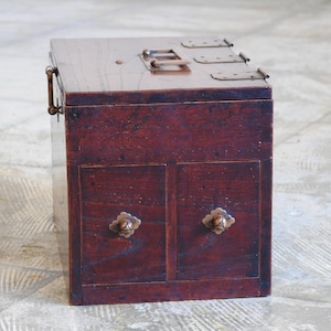 Japanese Chest, antique chest, Japanese Tansu, Dansu, Handmade Storage, Vintage Safe Box, Wood chest, Handmade Tansu, Japanese Safe Box,