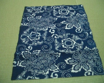 Aizome, Aizome Fabric, Japanese fabric, Antique fabric, Indigo fabric,  Blue Katazome, Boro,