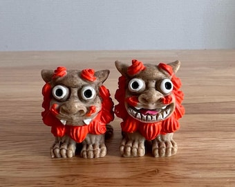 Shisa Side Standing Guardian Lion from Okinawa Ryukyu Japan Traditional figurine