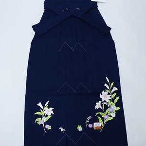 Hakama , Blue Hakama, Womens Kimono Skirt, Floral Hakama, Kimono Pants, Sakura, Japanese Hakama,