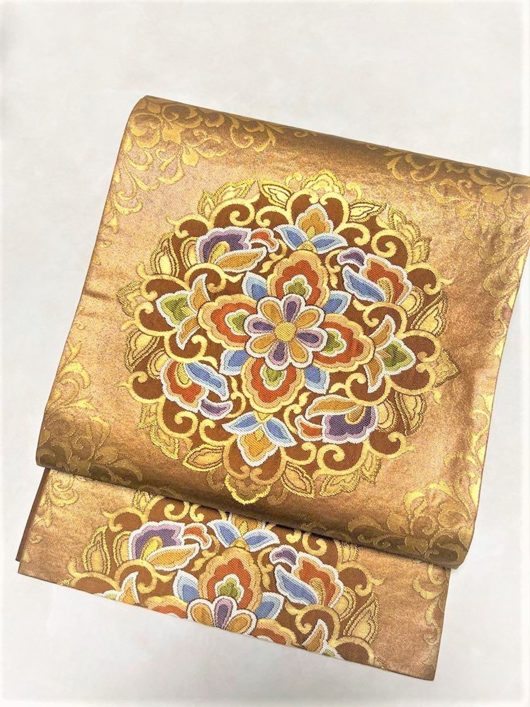 Obi Belt Kimono, Gold Obi, Silk Obi Belt, Vintage Obi, Japanese Fabric