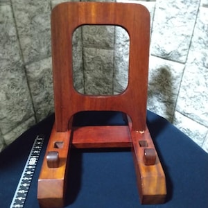 Japanese Vintage Wood Rack Display Stand For Plate, Dish, Pictures, VTG