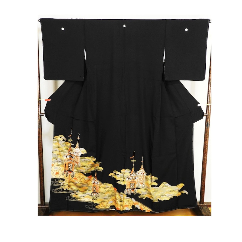 Women's Vintage Black Kimono S/M