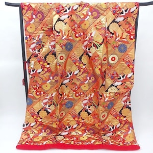Uchikake Kimono, Hochzeit Kimono, japanische Kimono Robe, japanische Uchikake Kimono, Kimono Gold, Uchikake Gold, Gold Kimono Robe,