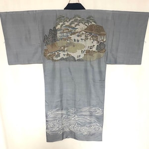 Mens Kimono, Mens Kimono Jyuban, Mens Kimono Jacket, Samurai Kimono, Japanese dress mens, Japanese robe mens, Samurai art, Silk Kimono Mens,