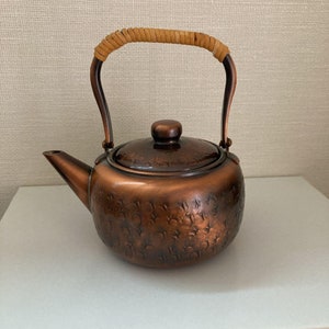 Japanese Copper Teapot, Japanese Tea Kettle, Vintage Kettle, Vintage Teapot, Vintage Copper Pot, Sencha Utensils, Tea Utensils