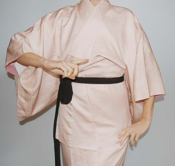 Pink Kimono Robe, Vintage Kimono Pink, Kimono Wove