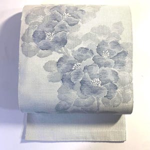 Obi Belt Kimono, White Obi, Silk Obi Belt, Vintage Obi, Japanese Fabric, White Obi Silk, Nagoya Obi, White Obi Sash, Zen