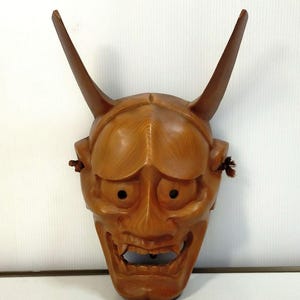 Japanese mask, Antique mask, Noh mask, Kagura mask, Hannya mask, Oni mask, Authentic mask, Handmade mask, Japanese kagura, Noh japan,