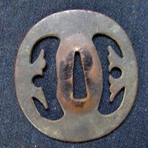TSUBA, samurai sword, sword guard, Wave, koshirae, katana, wakizashi, Japanese katana, Japanese Tsuba, Japanese paperweight,