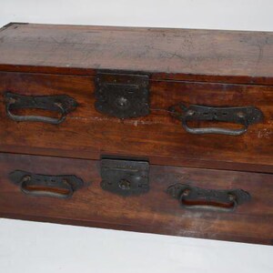 Japanese Chest, antique chest, Japanese Tansu, Dansu, Handmade Storage, Vintage Safe Box, Wood chest, Handmade Tansu, Japanese cabinet,